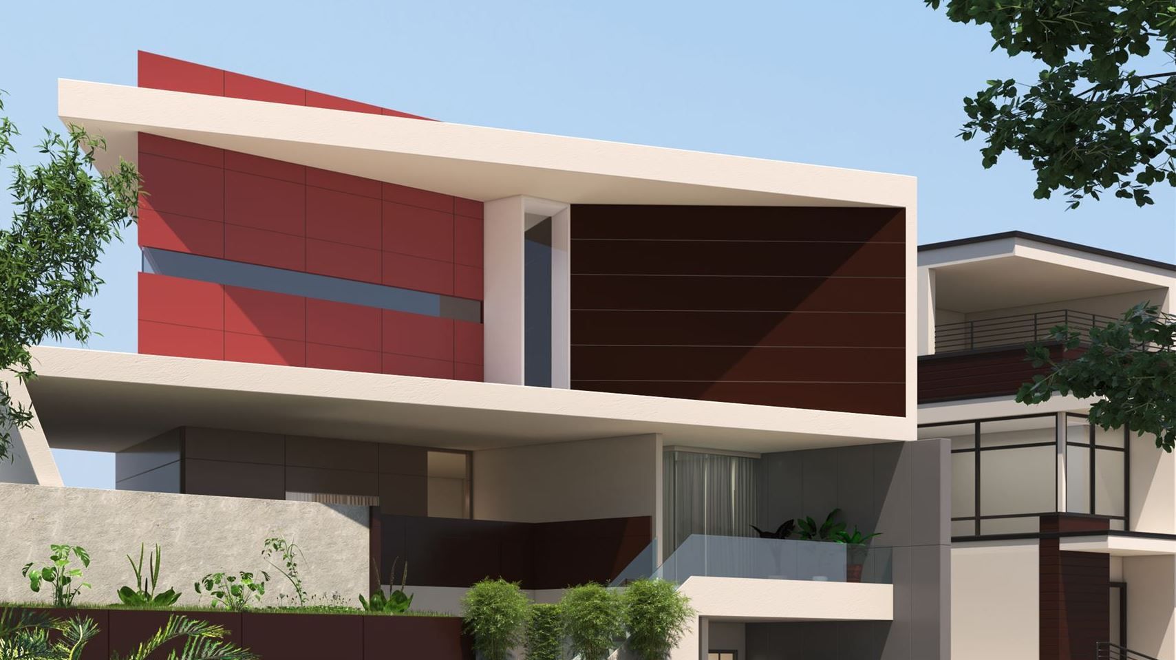 30407 Coral Red (SUD) finish exterior panel for wall by Mikasa FX

