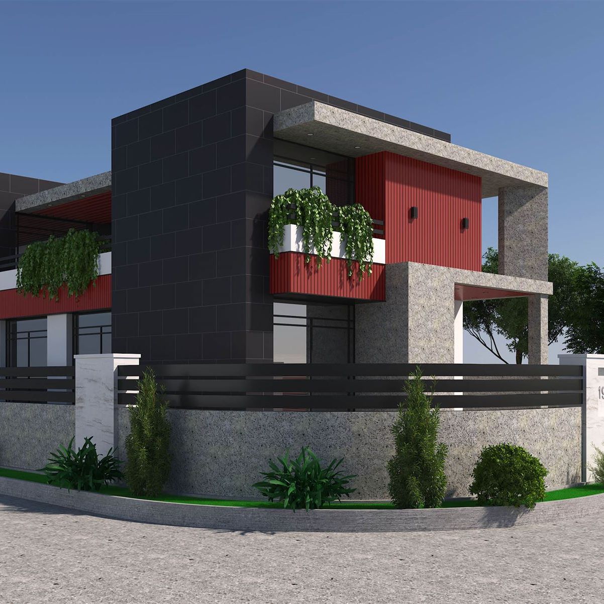 30407 Coral Red (SUD) exterior wall panels