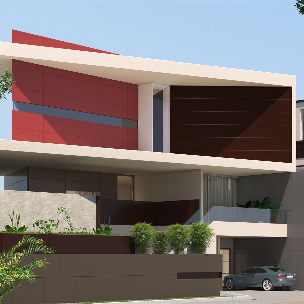 30407 Coral Red (SUD) exterior wall panels