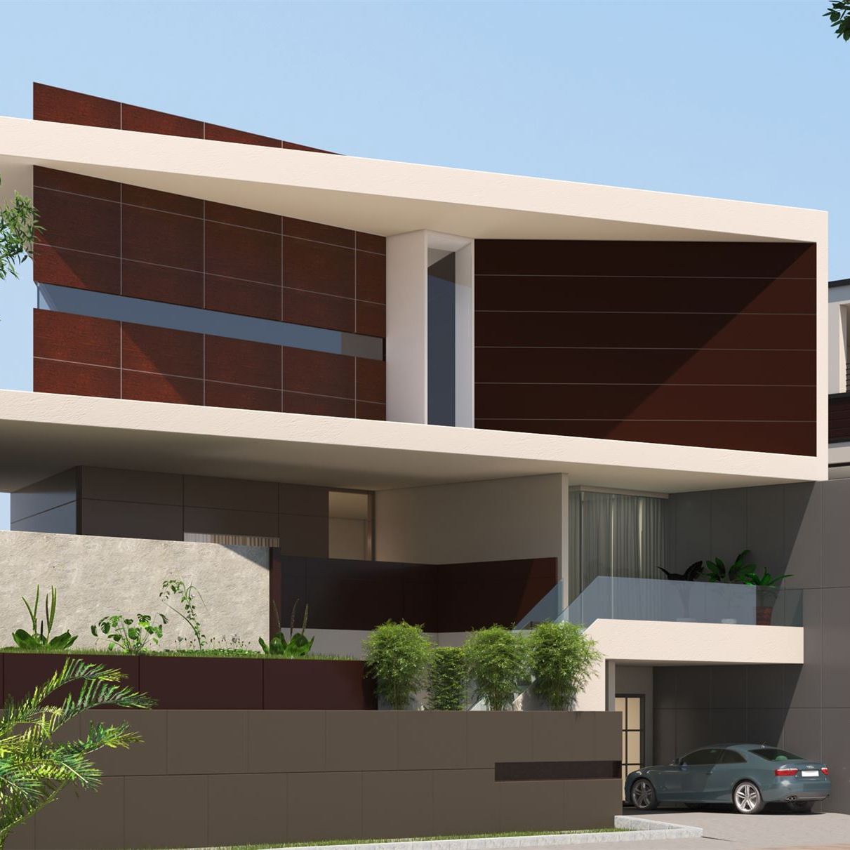 30107 unique teak sud exterior wall panels